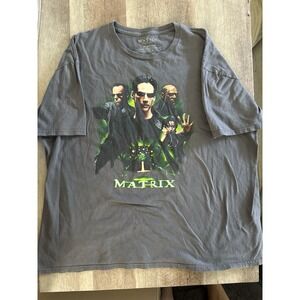 The Matrix Movie Graphic Tee Gray XL Neo Morpheus Trinity Shirt
